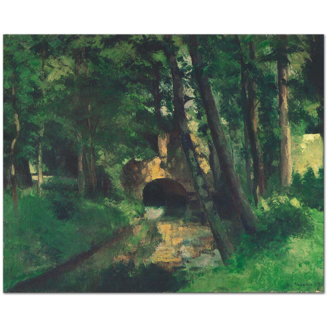 Camille Pissarro The Little Bridge Pontoise Art Print