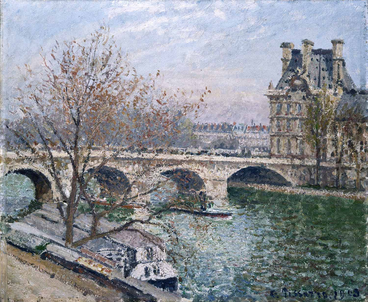 Camille Pissarro The Royal Bridge and the Flore Pavilion Art Print