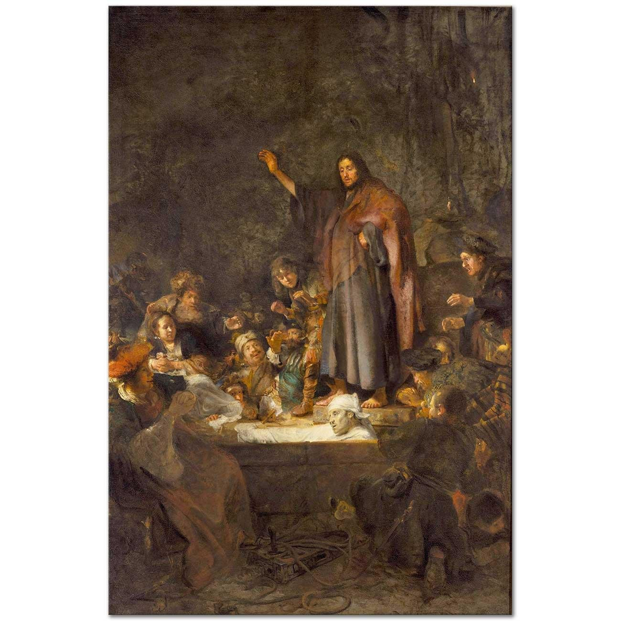 Carel Fabritius Lazarus'un Dirilişi Kanvas Tablo