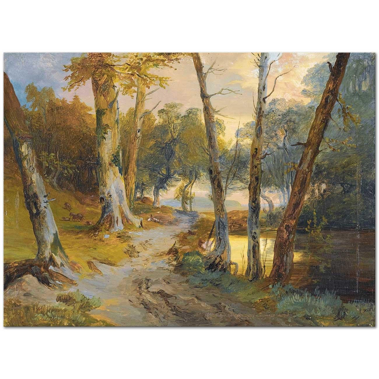 Forest with a Small Pond by Carl Blechen