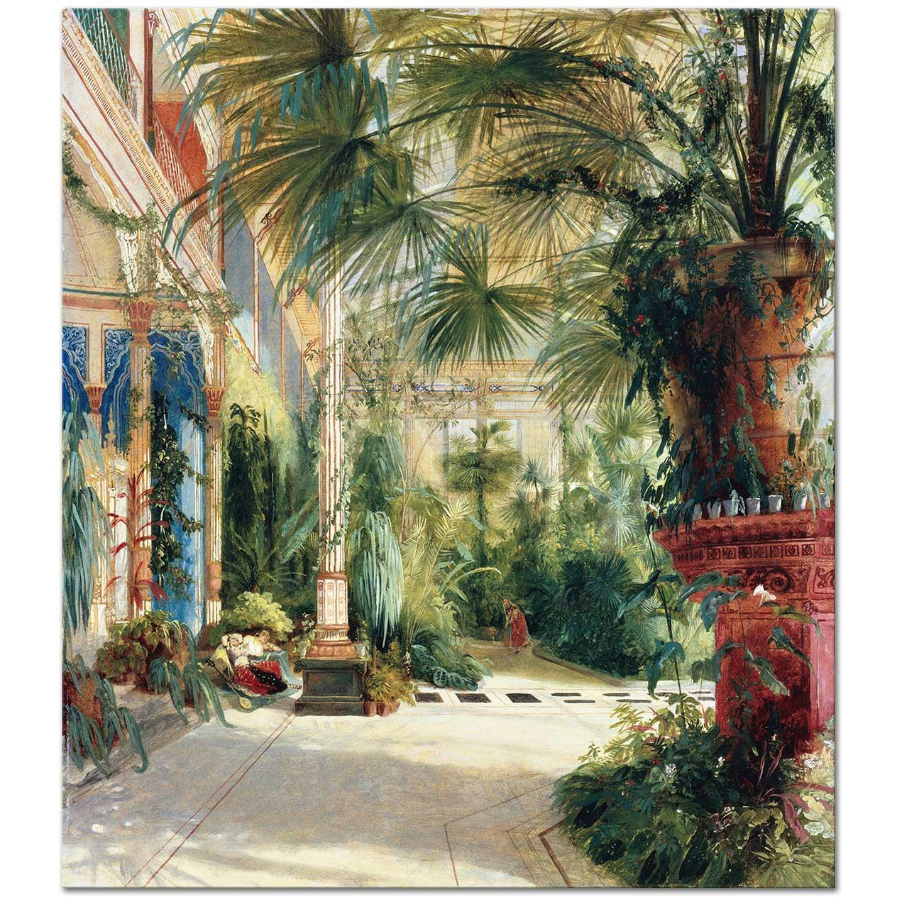The Interior of the Palm House by Carl Blechen