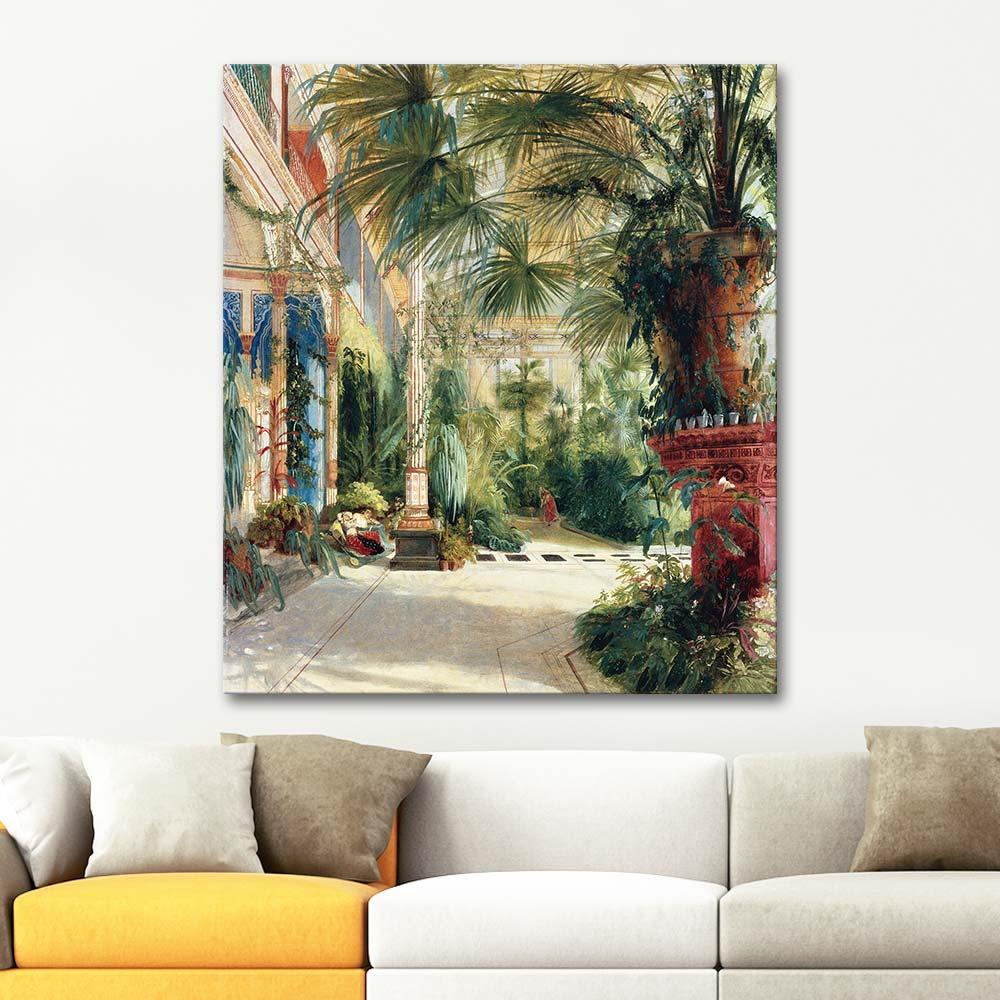 Carl Blechen The Interior of the Palm House Art Print