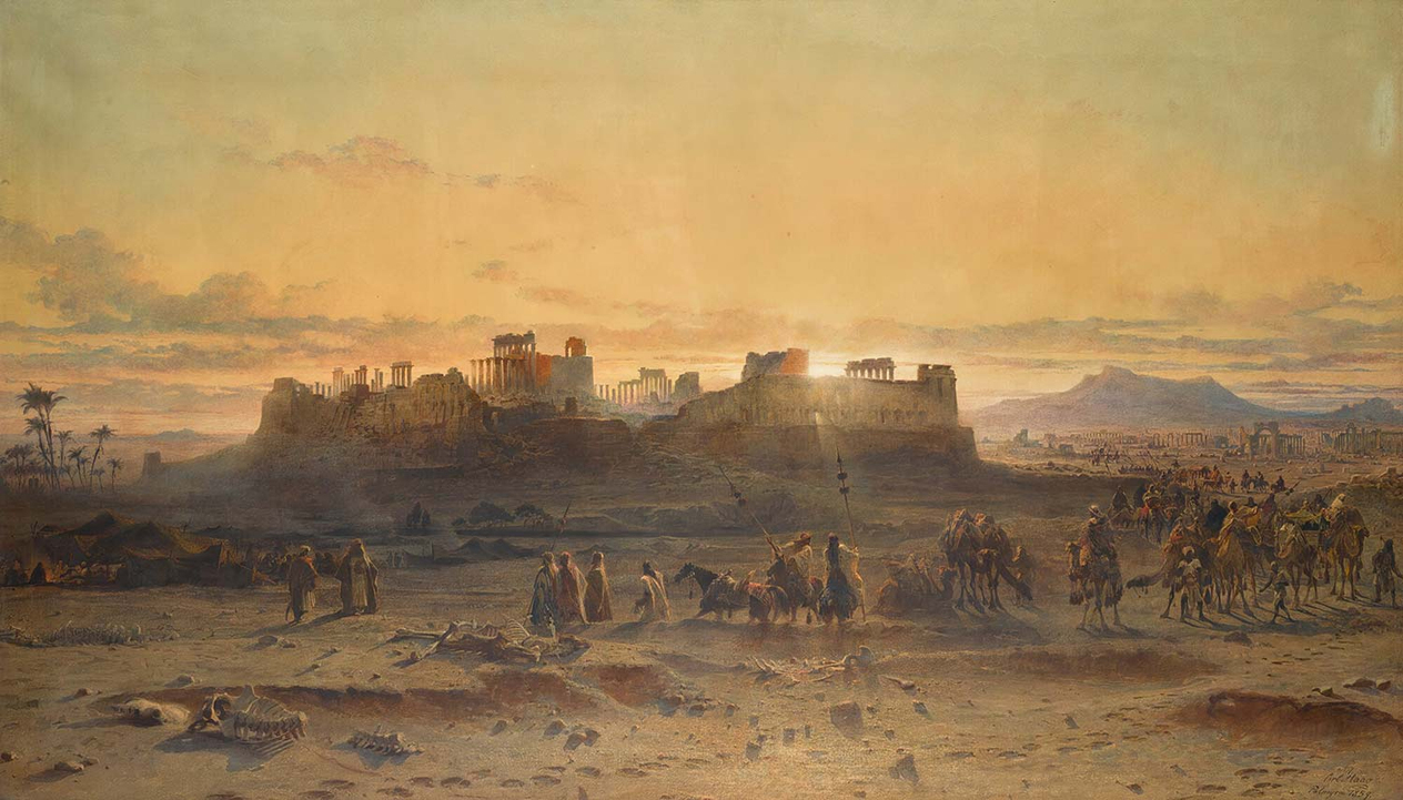 Carl Haag The Ruins Of The Temple Of The Sun Palmyra Art Print
