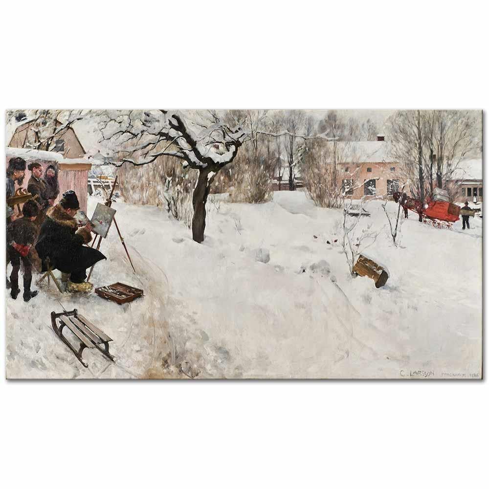 Carl Larsson Açık Hava Ressamı Kanvas Tablo