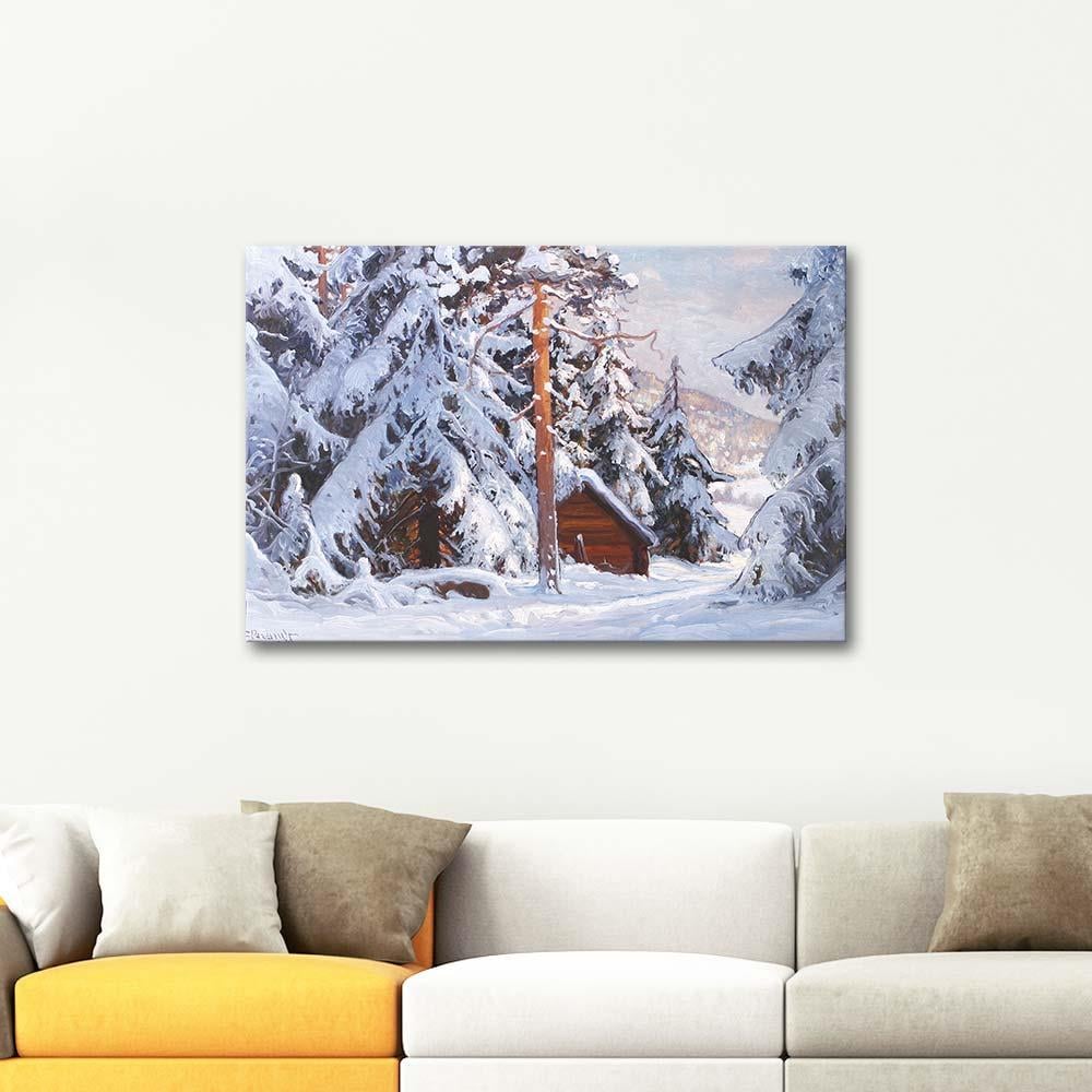 Carl Ludwig Brandt Winter Landscape and Trees Art Print