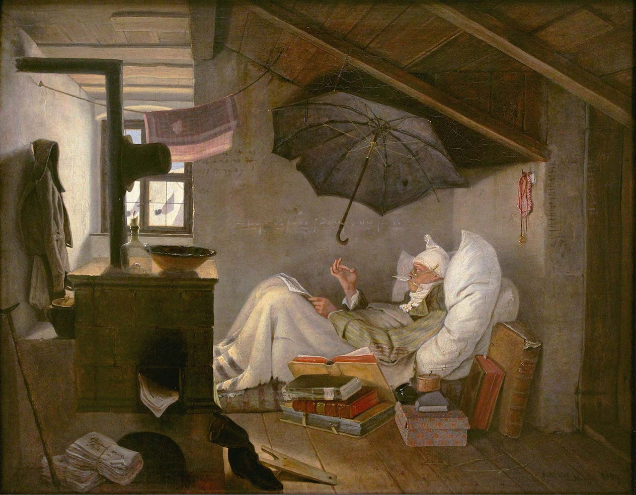 Carl Spitzweg Der Arme Poet (The Poor Poet) Art Print