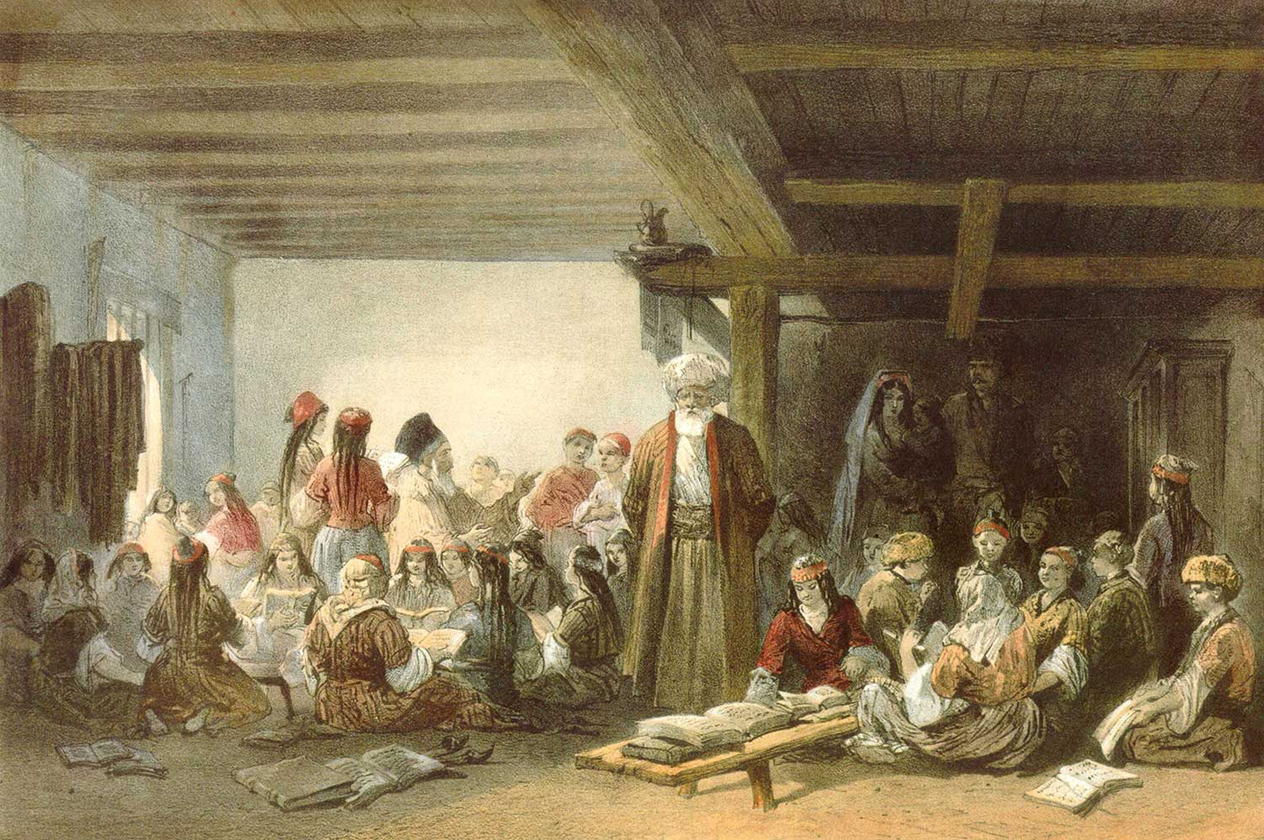 Carlo Bossoli Tatar Okulu Kanvas Tablo