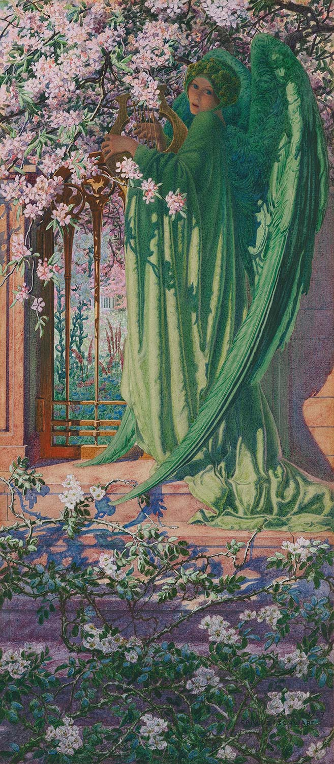 Carlos Schwabe La Porte d'or Art Print