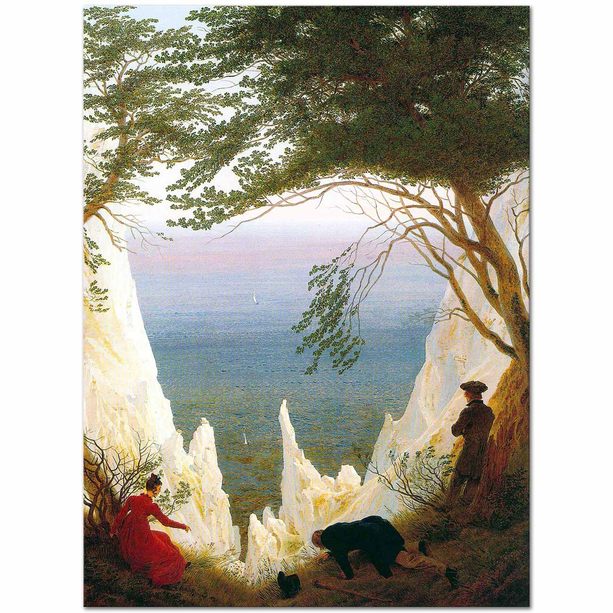 Chalk Cliffs on Rugen by Caspar David Friedrich