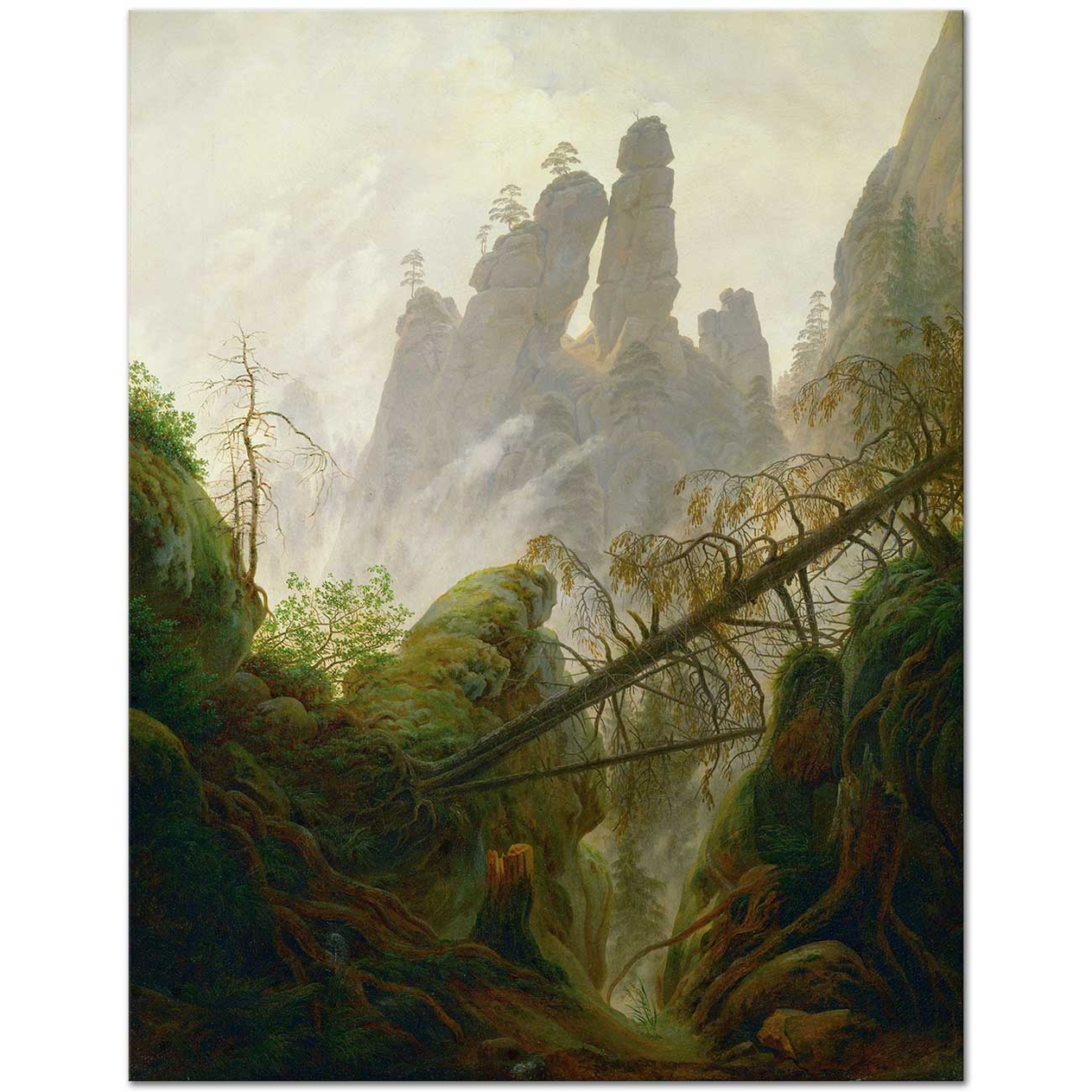 Caspar David Friedrich Kayalık Geçit Kanvas Tablo