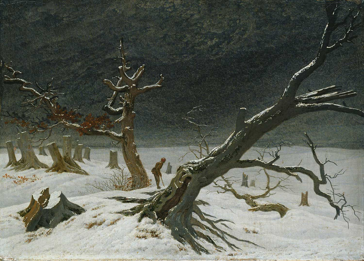 Caspar David Friedrich Winter Landscape With Trees Art Print