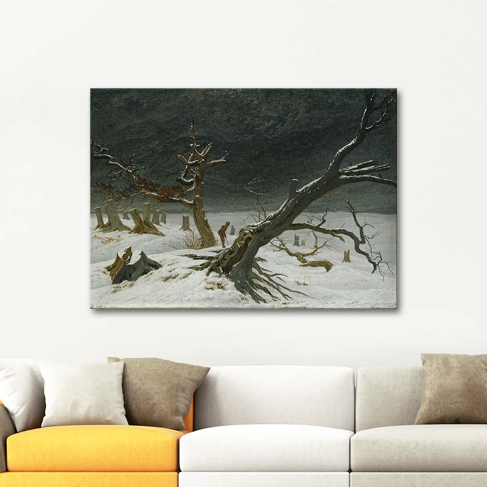 Caspar David Friedrich Winter Landscape With Trees Art Print