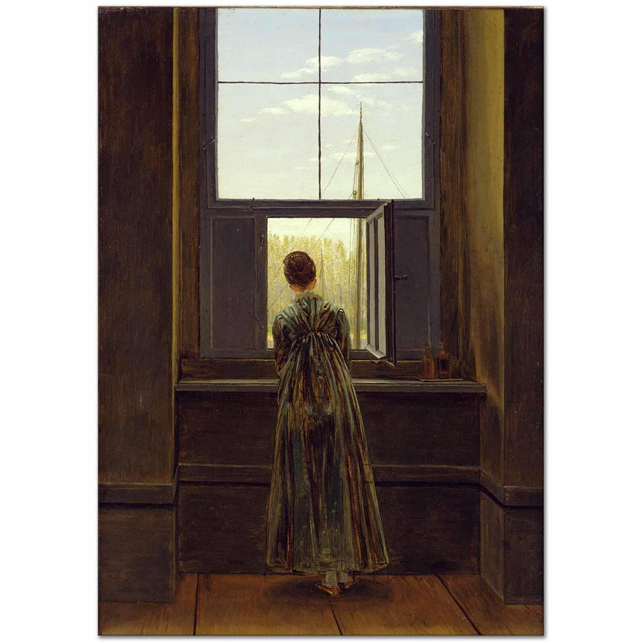 Caspar David Friedrich Pencerede Kadın Kanvas Tablo