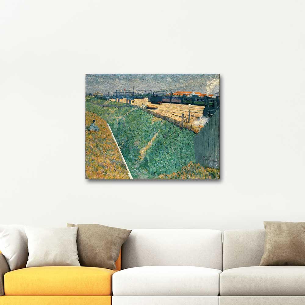 Charles Angrand The Western Railway at its Exit from Paris Art Print