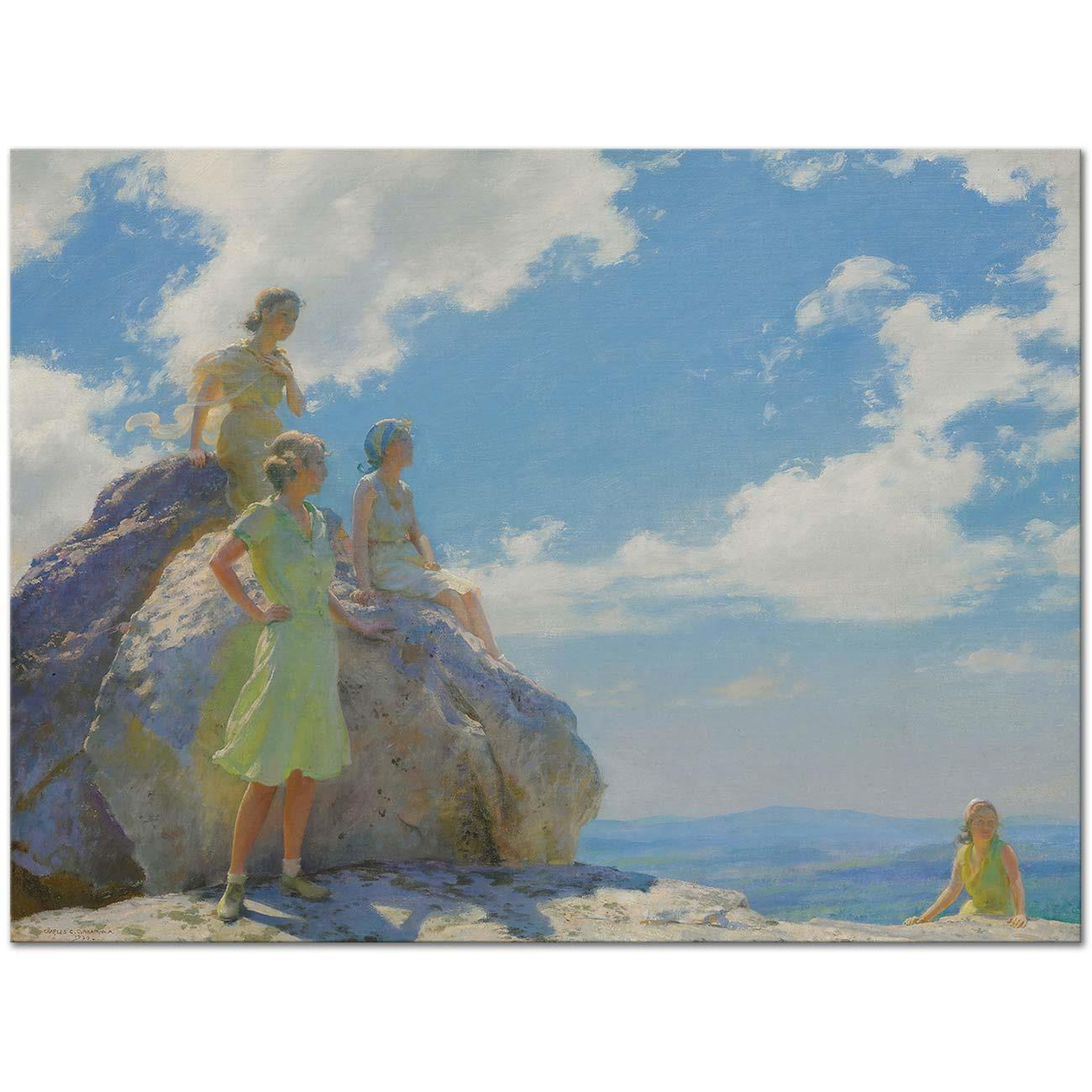 Charles Courtney Curran Bear Rocks Art Print