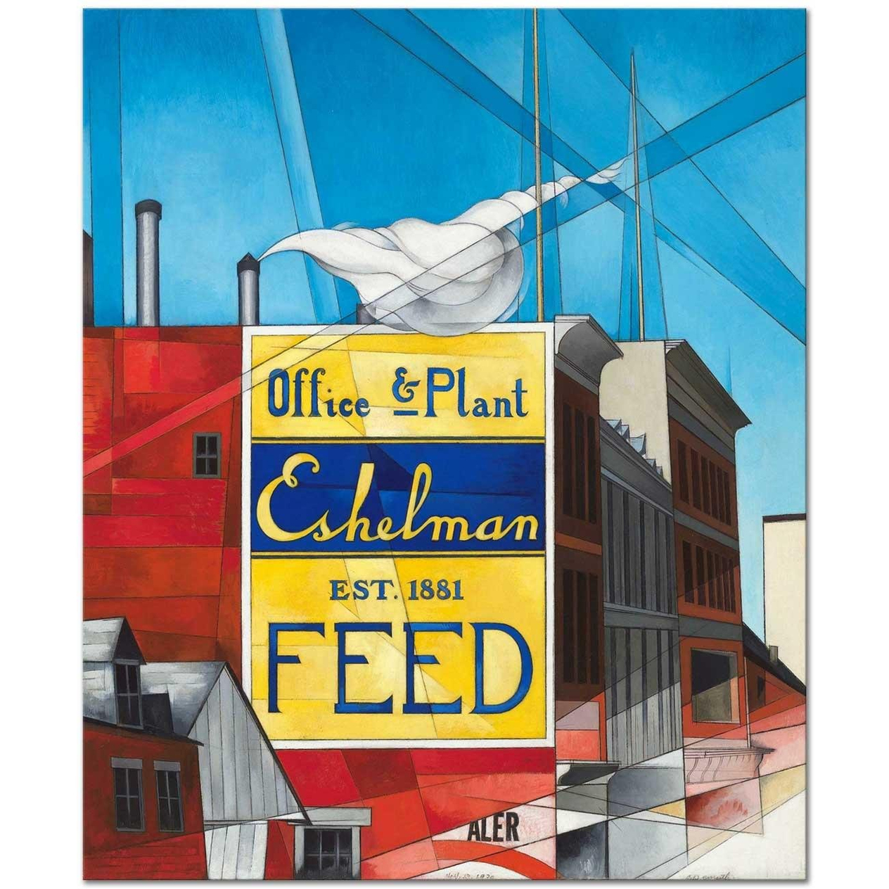 Charles Demuth Lancaster Binaları Kanvas Tablo