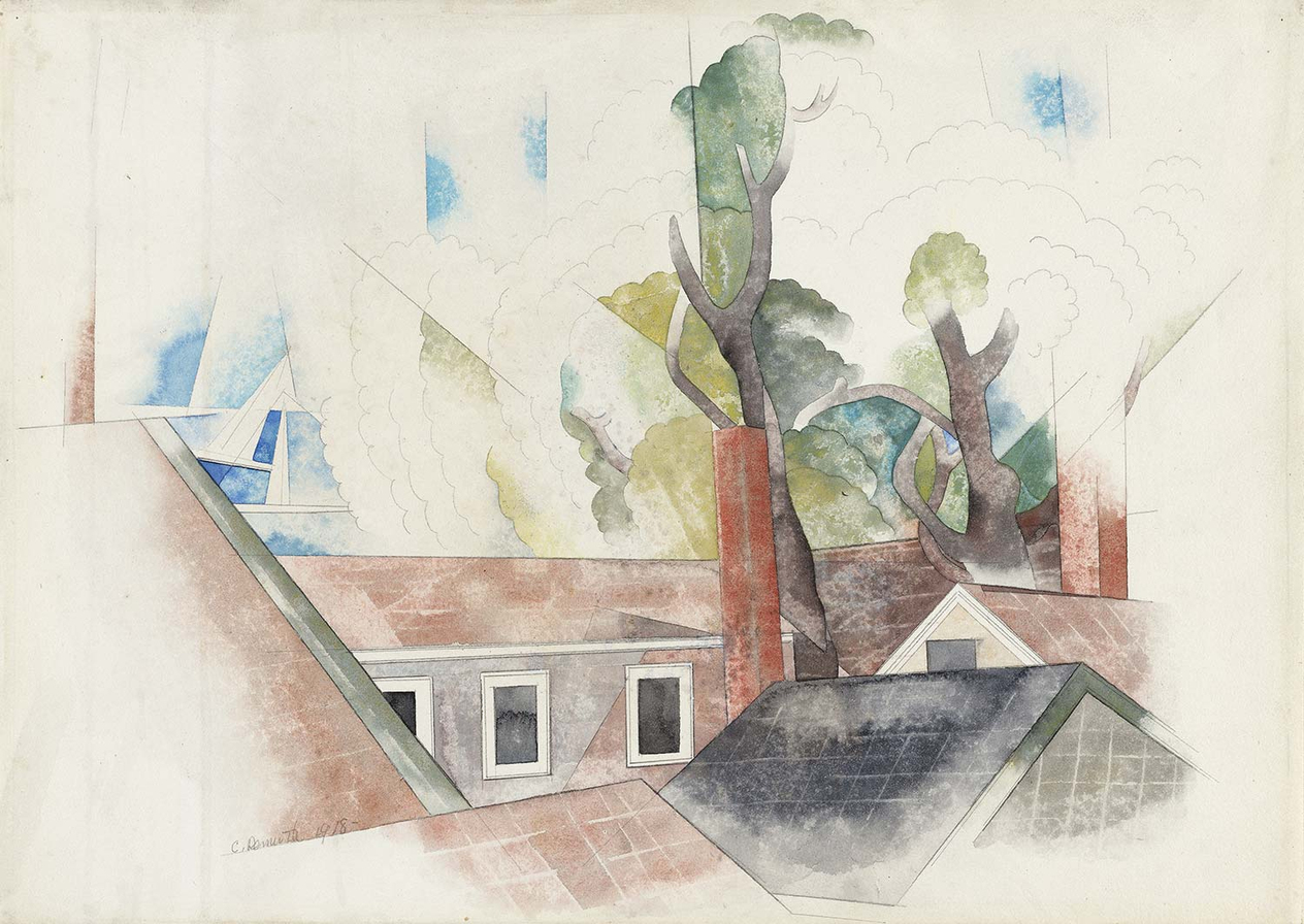 Rooftops And Trees by Charles Demuth