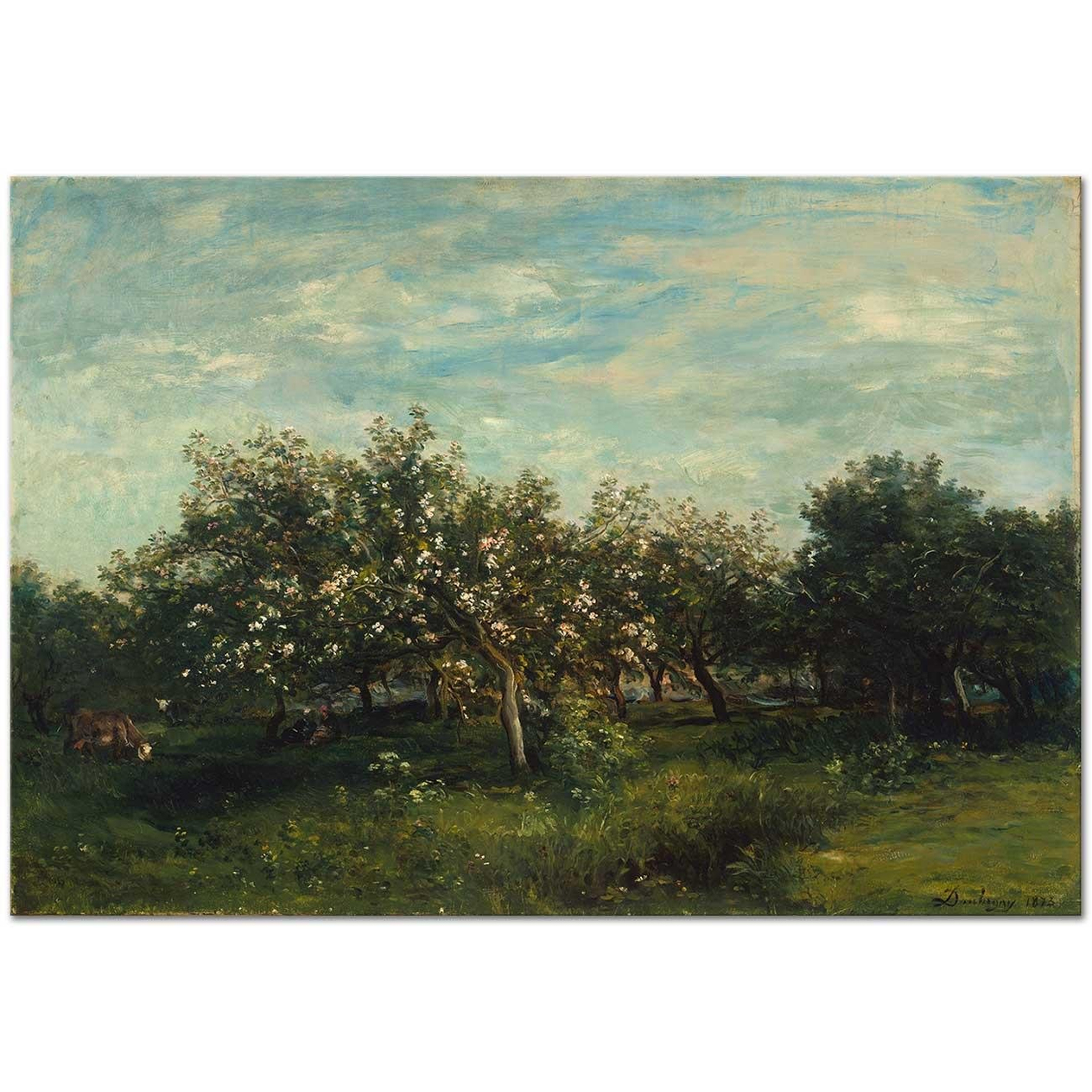 Charles François Daubigny Apple Blossoms Art Print