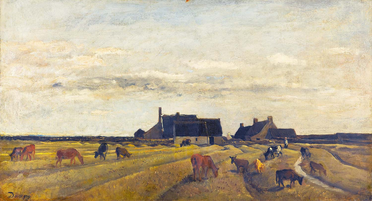 Charles Francois Daubigny Kerity Çitliği Kanvas Tablo