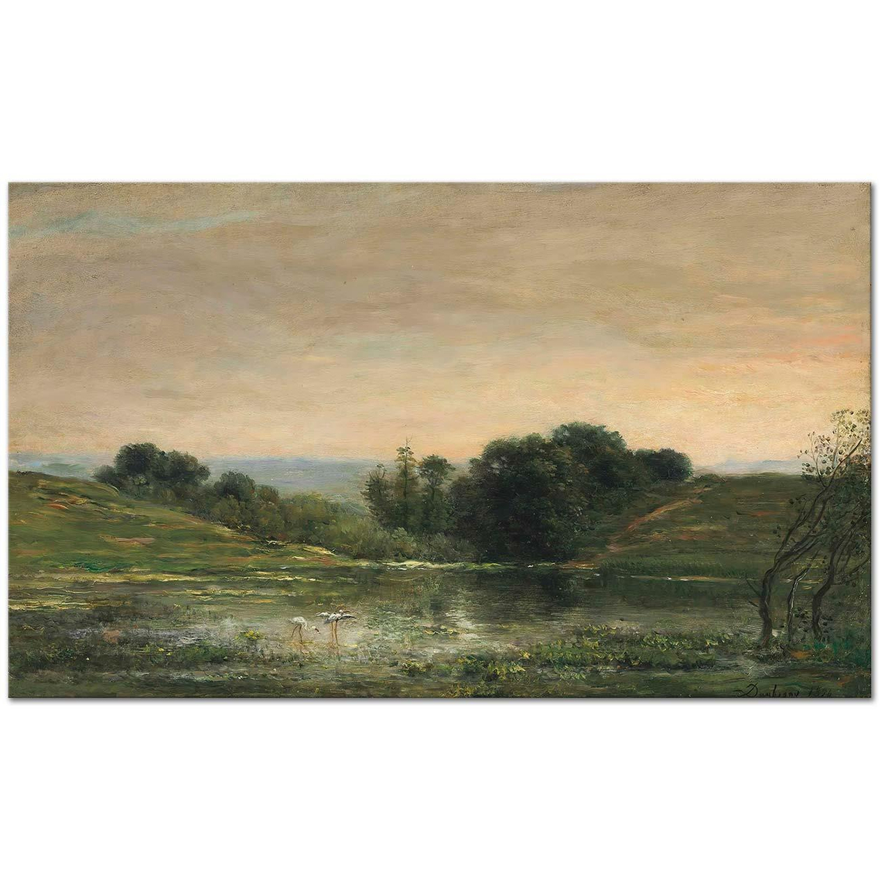 Charles François Daubigny Étang De Gillieu, Dauphiné; Solitude Art Print