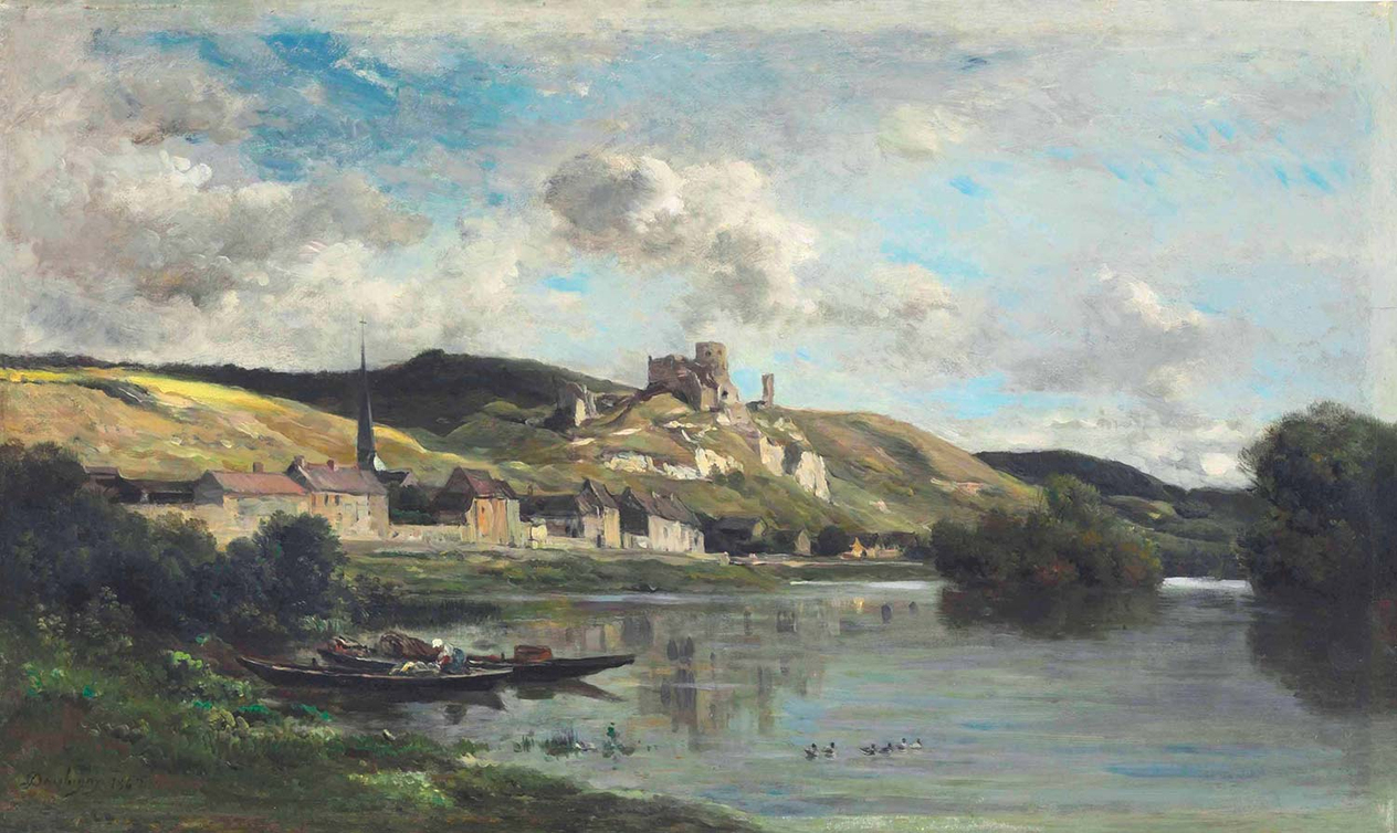 Charles Francois Daubigny Gaillard Şatosu Kanvas Tablo