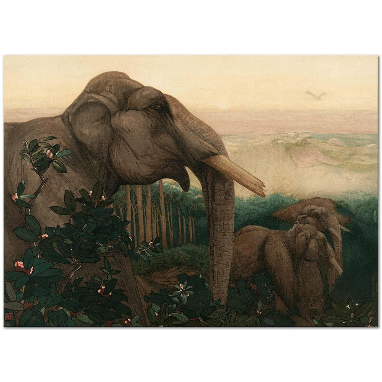 Charles Maurice Detmold Toomai Of The Elephants Art Print