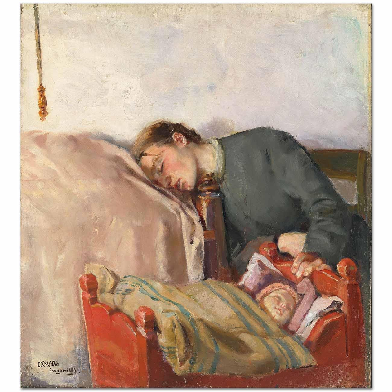 Christian Krohg Anne ve Çocuğu Kanvas Tablo