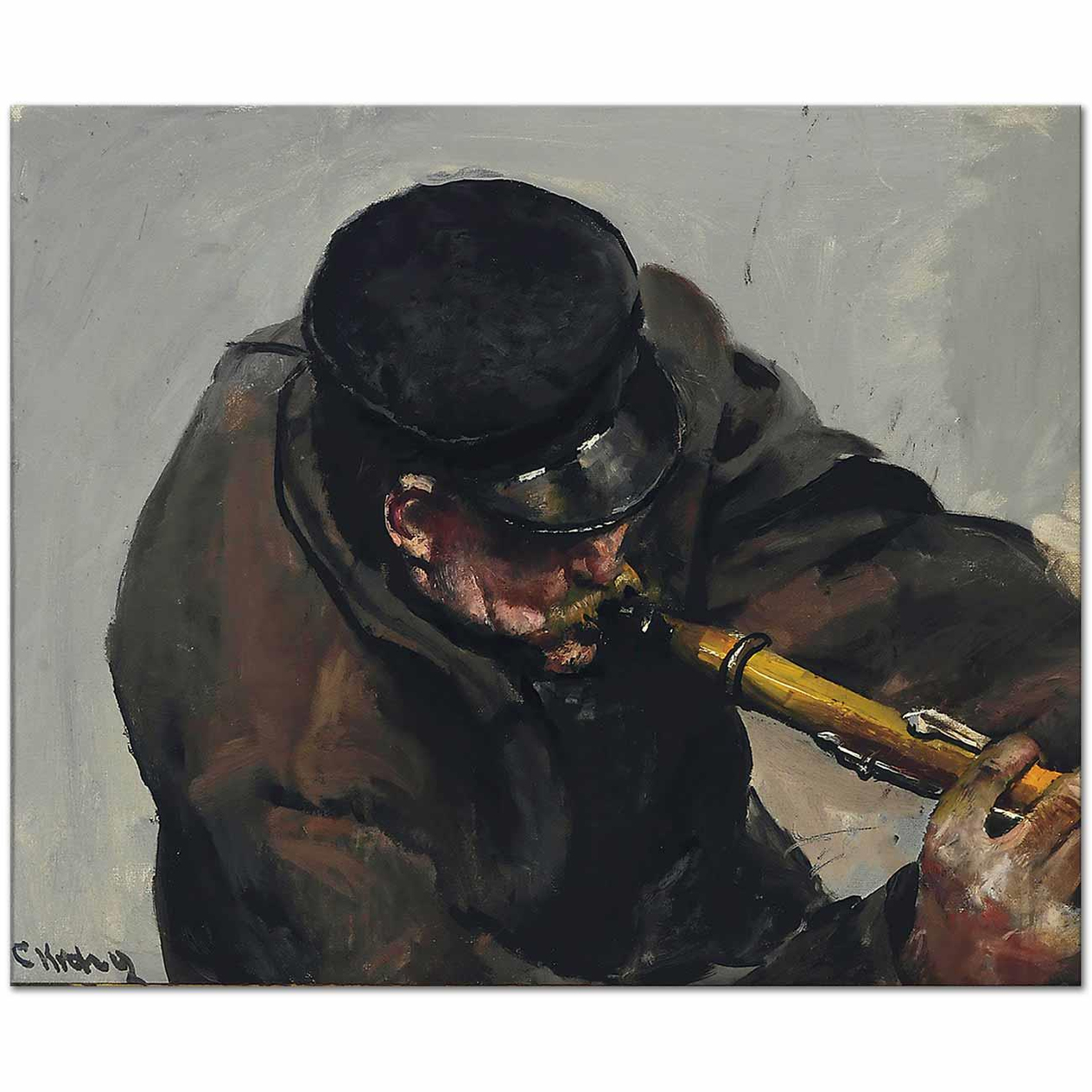 Christian Krohg Müzisyen Kanvas Tablo