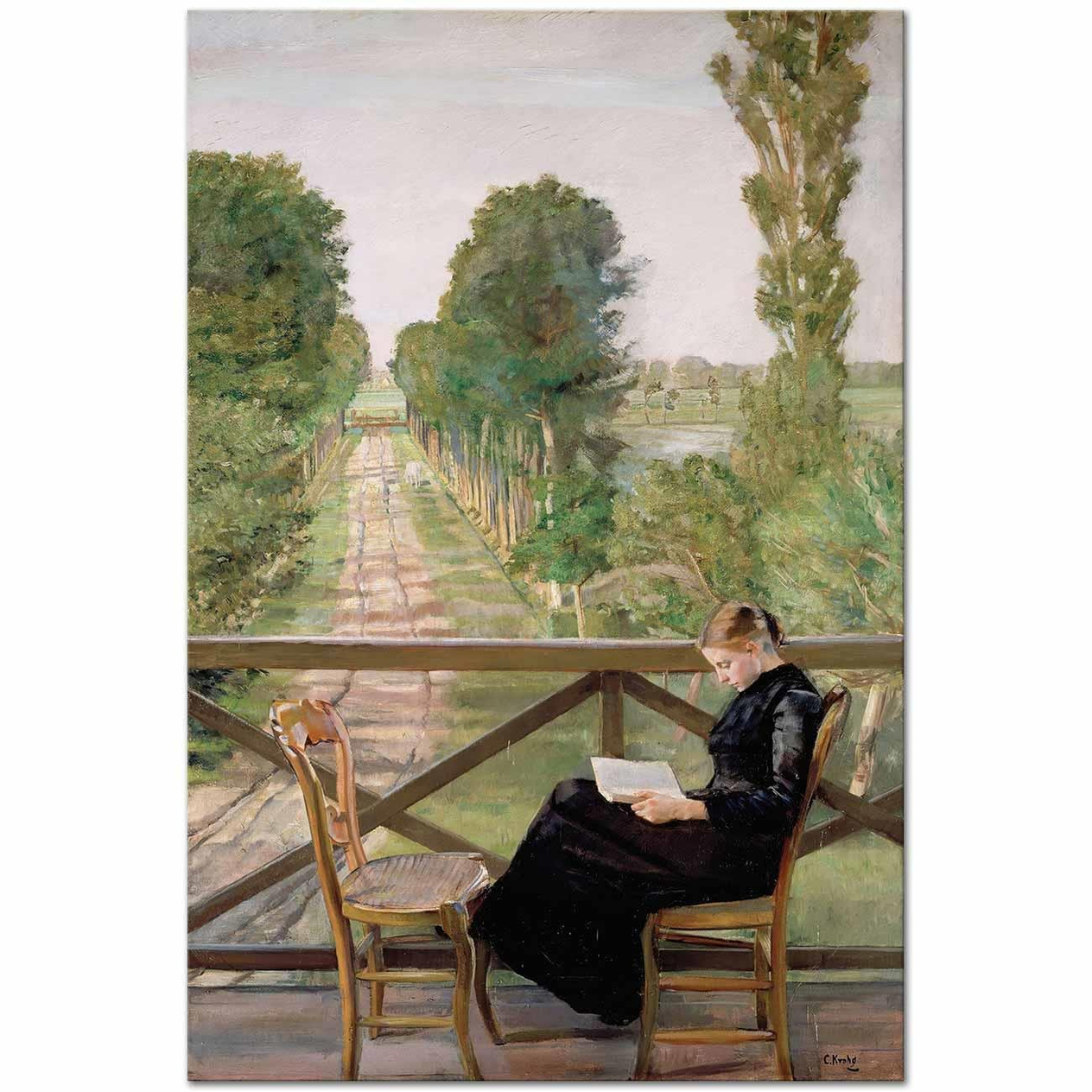 Christian Krohg Villa Britannia Belçika Kanvas Tablo