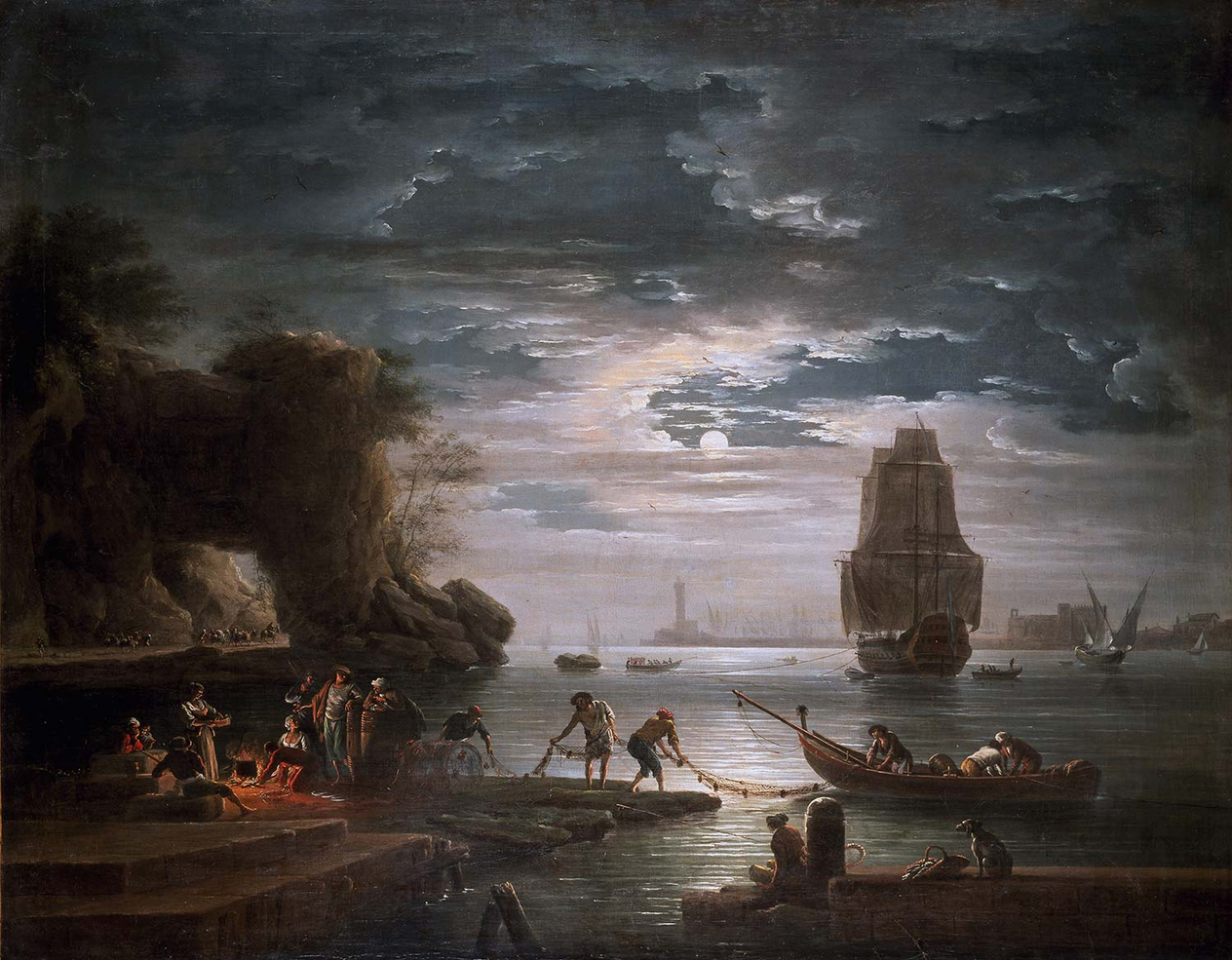 Claude Joseph Vernet The Night Art Print