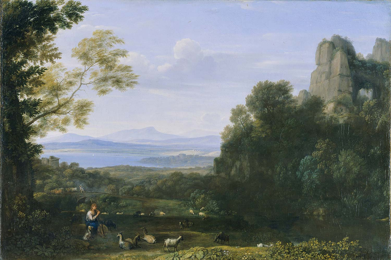 Claude Lorrain Landscape With Apollo And Mercury Art Print