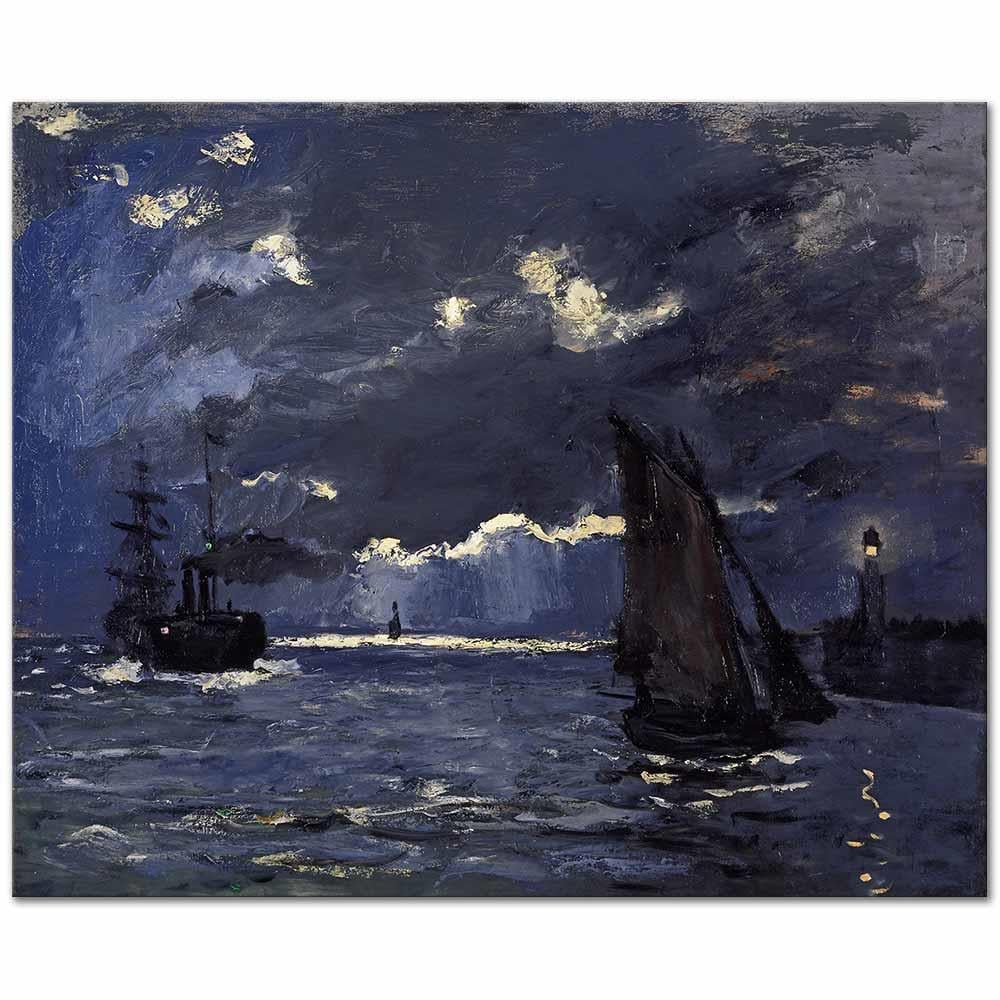 Claude Monet Mehtapta Gemiler Kanvas Tablo