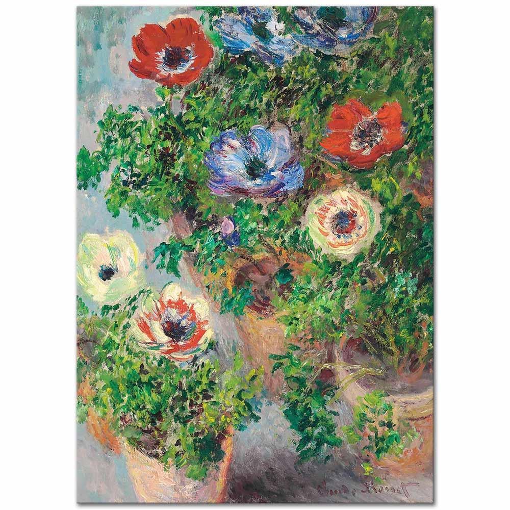 Claude Monet Dağ Laleleri (Anemon) Kanvas Tablo