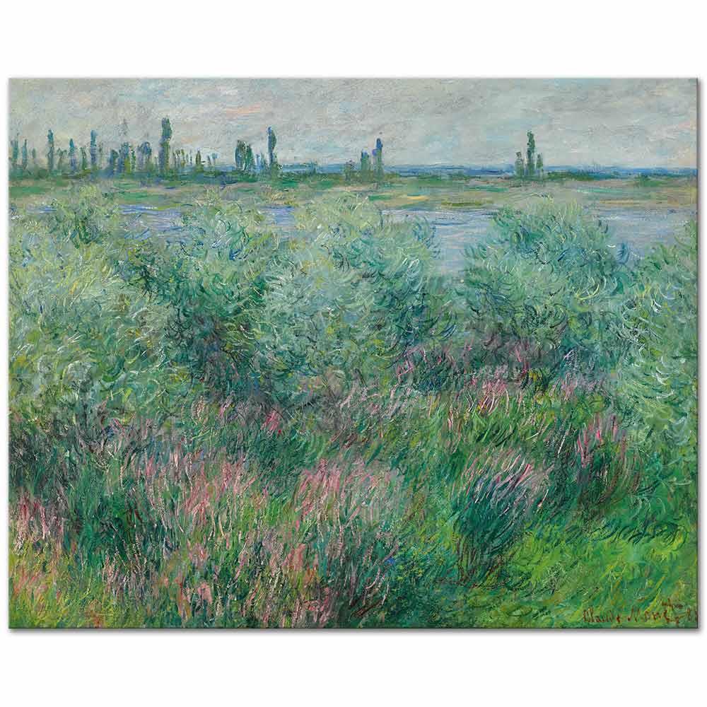 Claude Monet Vétheuil Yakınlarında Seine Kıyıları Kanvas Tablo