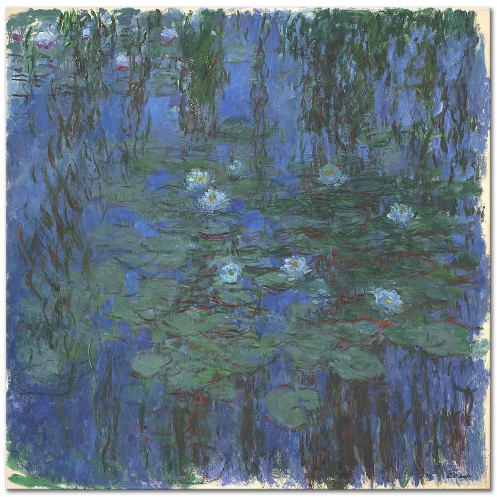 Claude Monet Mavi Nilüferler Kanvas Tablo