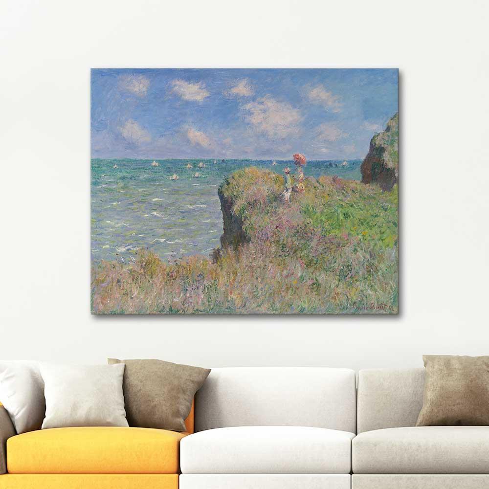 Claude Monet Cliff Walk at Pourville Art Print