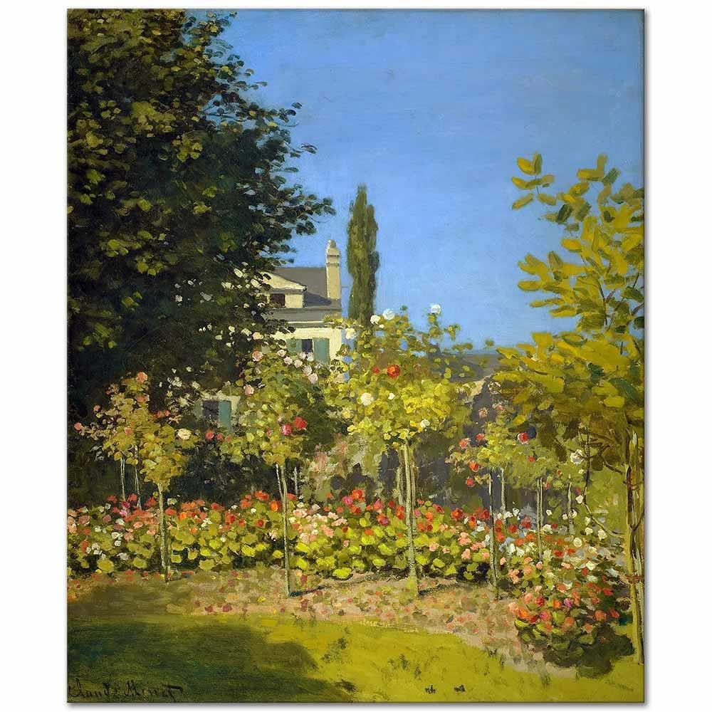 Claude Monet Çiçek Bahçesi Sainte-Addresse Kanvas Tablo