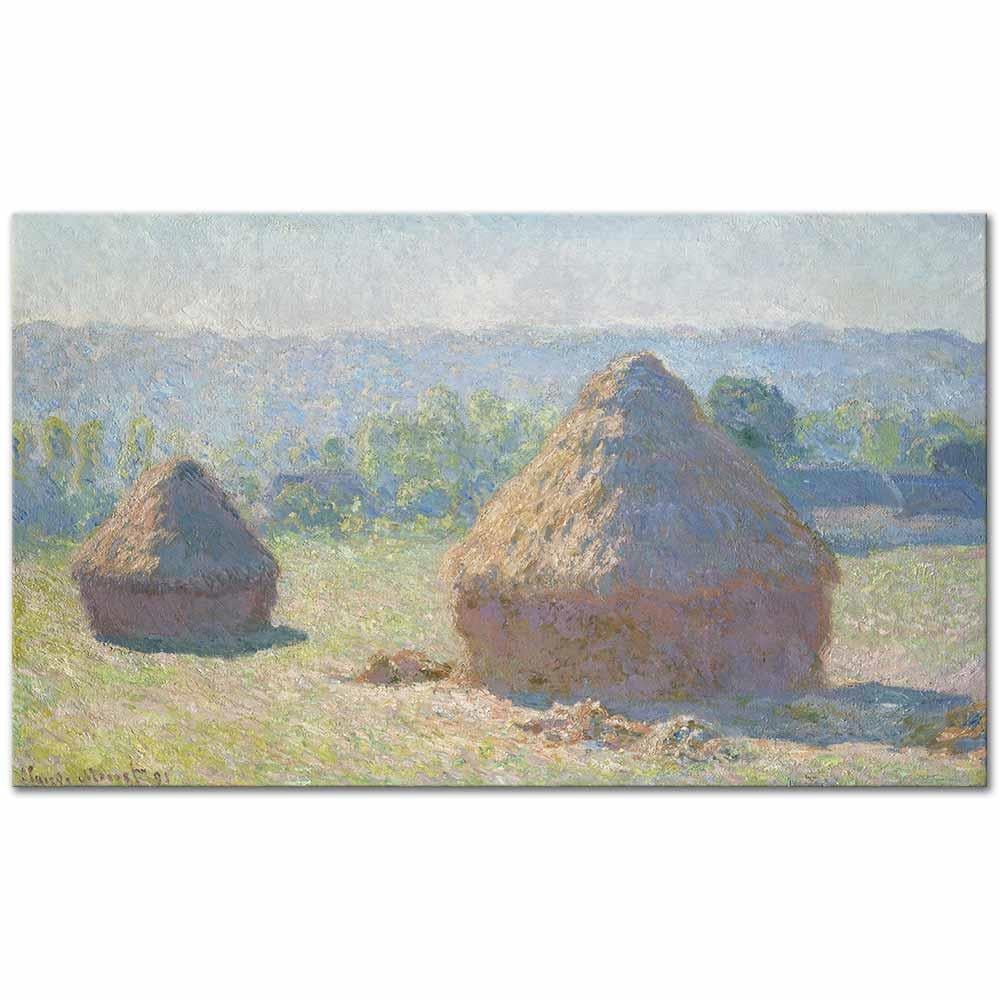 Claude Monet Yaz Sonunda Saman Yığınları Kanvas Tablo