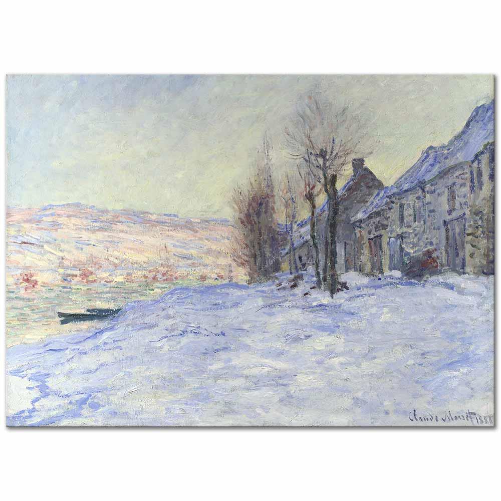 Claude Monet Lavacourt Kar Altında Kanvas Tablo