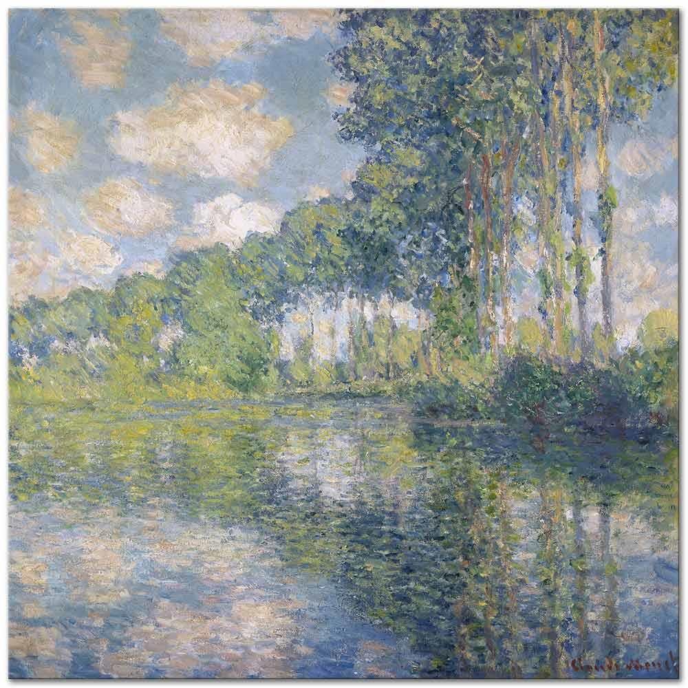 Claude Monet Nehir Kıyısında Kavaklar Kanvas Tablo