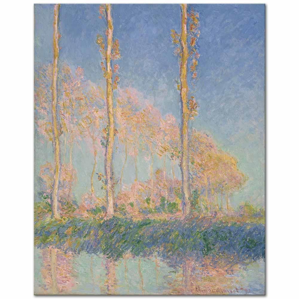 Claude Monet Kavaklar, Sonbaharda Üç Ağaç Kanvas Tablo