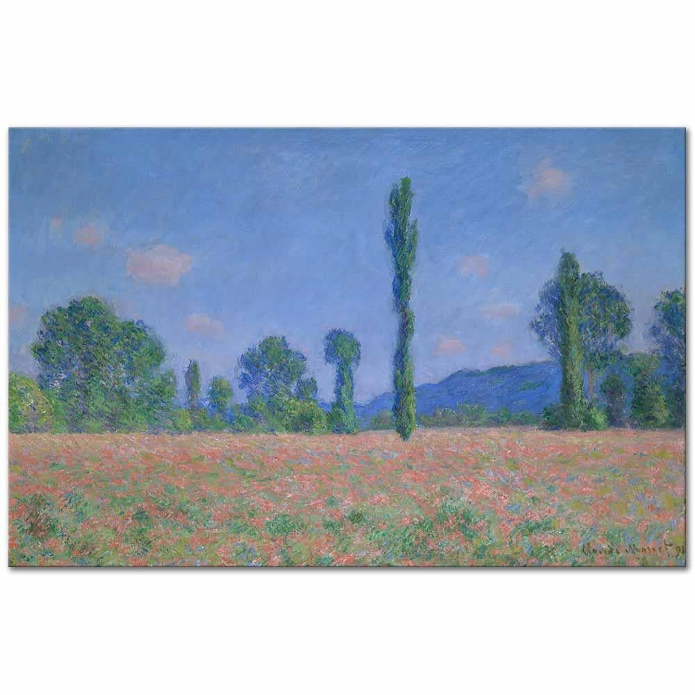 Claude Monet Gelincik Tarlası (Giverny) Kanvas Tablo