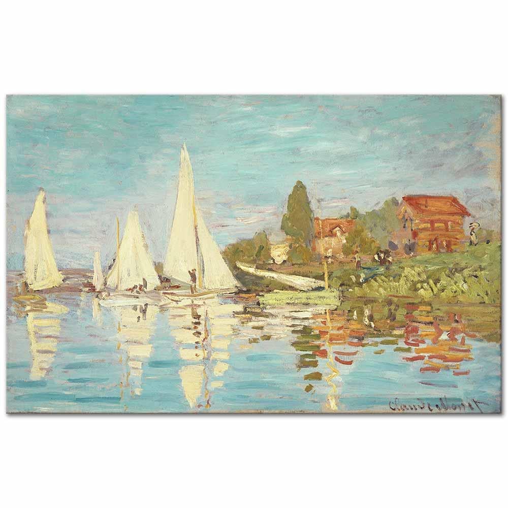 Claude Monet Yelkenliler Argenteuil Kanvas Tablo