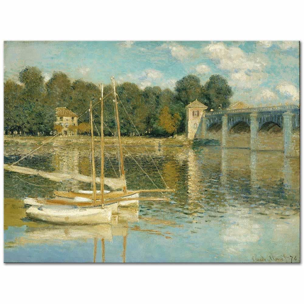 Claude Monet Argenteuil Köprüsü Kanvas Tablo