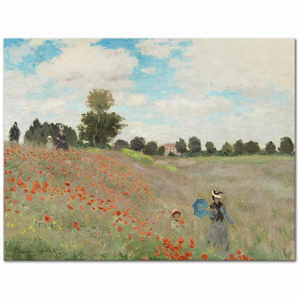 Claude Monet Gelincik Tarlası Kanvas Tablo