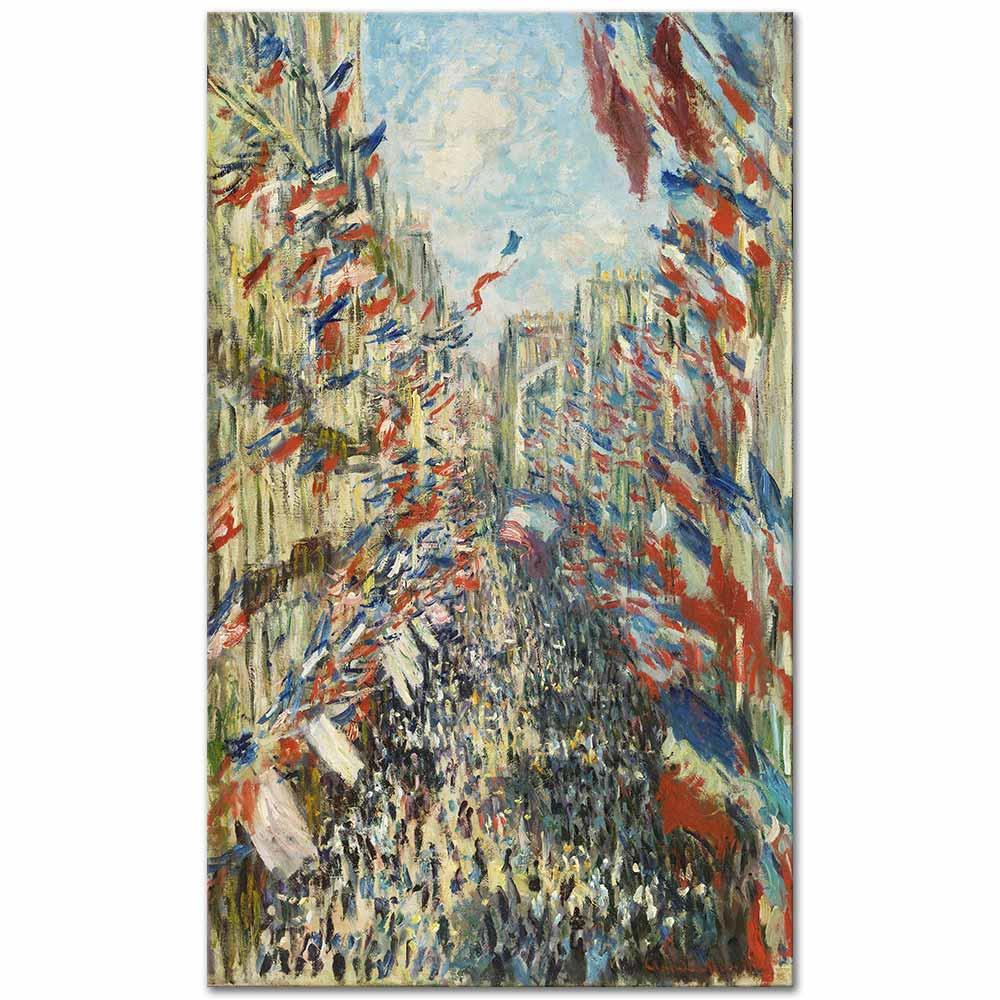 Claude Monet 30 Haziran Kutlamaları Paris Kanvas Tablo