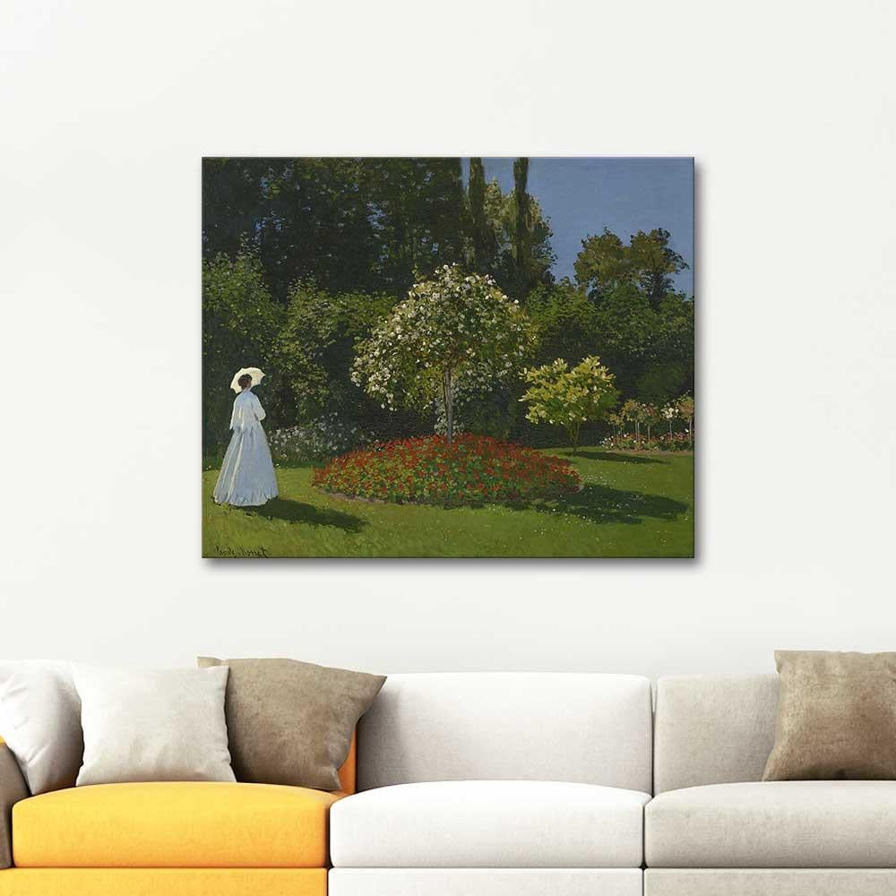 Claude Monet Woman in the Garden Sainte-Adresse Art Print