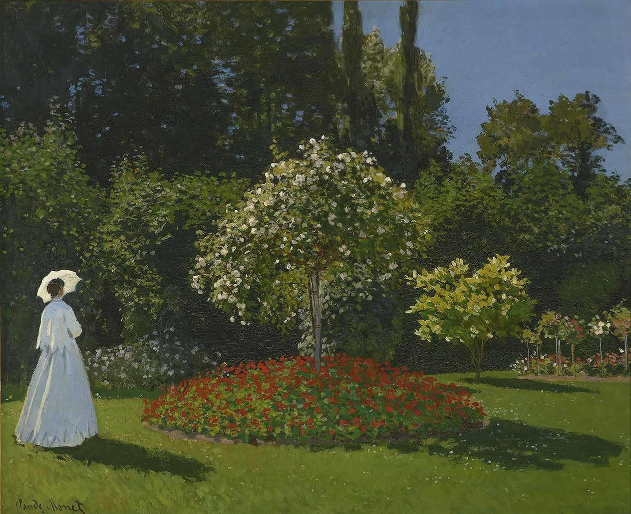 Woman in the Garden Sainte-Adresse by Claude Monet