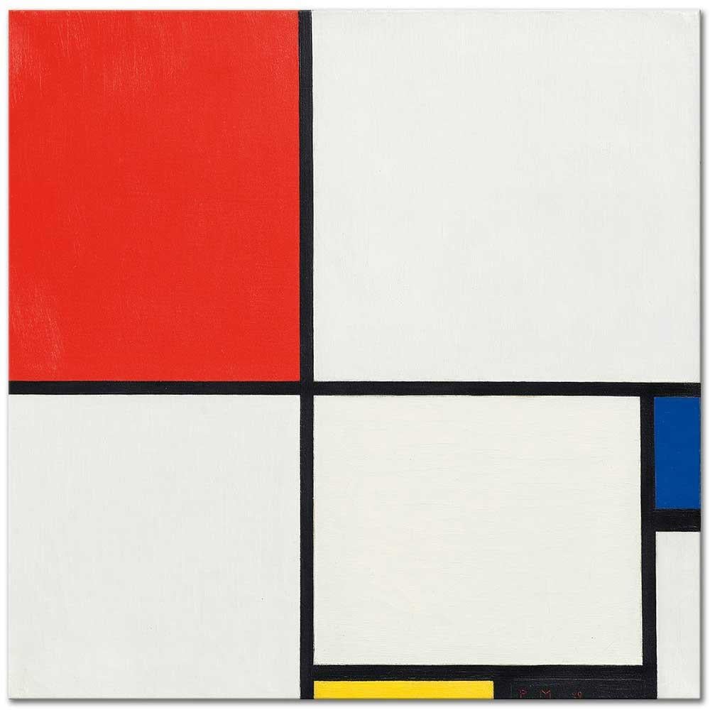 Piet Mondrian Kırmızı Mavi Sarı ve Siyahlı Kompozisyon No III Kanvas Tablo