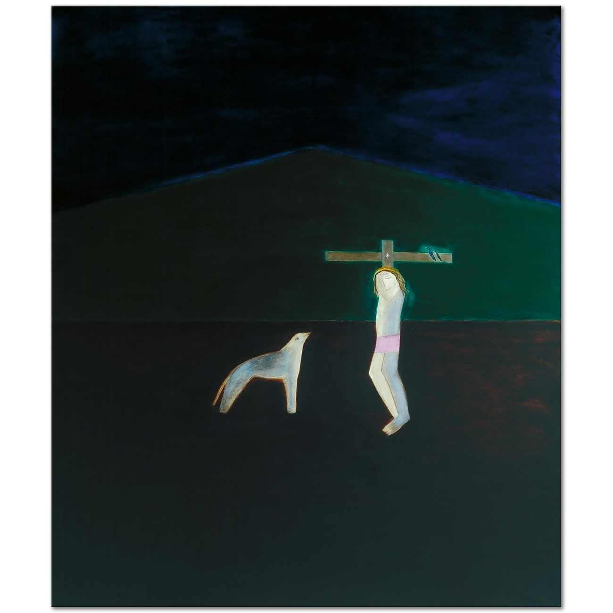 Craigie Aitchison Çarmıha Geriliş IX Kanvas Tablo